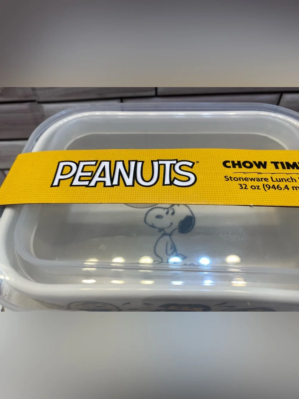 Peanuts Snoopy & The Gang  ❤️(2) CHOW TIME Lunch Box Storage & Lid NEW